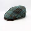 boina harris tweed quadrados marinho