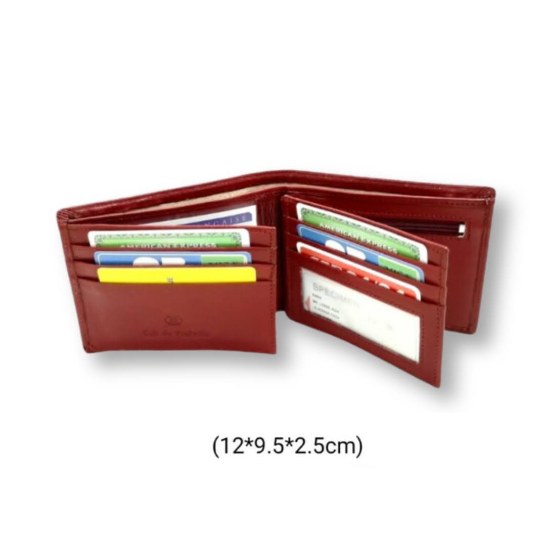 carteira bifold pele genuína conjunto