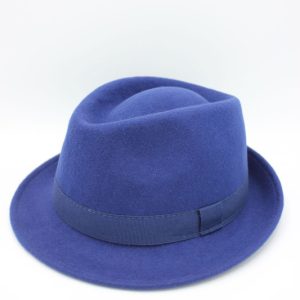 chapéu trilby lã cor vermelho