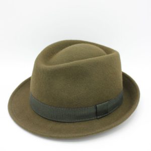 chapéu trilby lã cor cinza claro