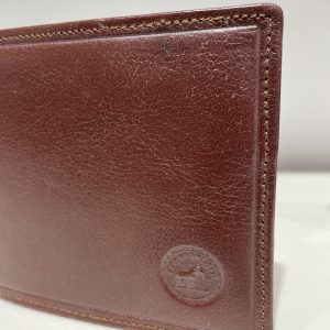 carteira bifold pele genuína detalhe costura