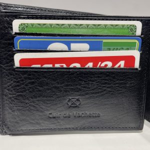 carteira bifold pele genuína acabamento