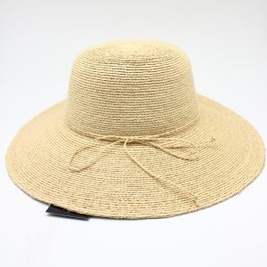 Detalhe da borda do chapéu sisal aba larga — acabamento reforçado