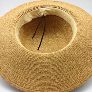 Chapéu sisal aba larga Amarelo Torrado — textura do sisal natural