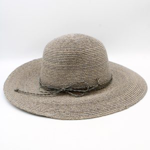 Chapéu sisal aba larga Cinzento — vista lateral mostrando a aba