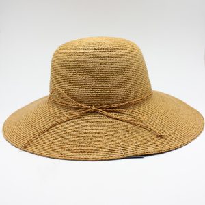 Chapéu sisal aba larga Castanho — acabamento artesanal