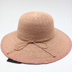 Chapéu sisal aba larga Verde — dobrável para transporte