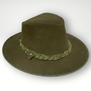 Chapéu australiano vista lateral aba larga