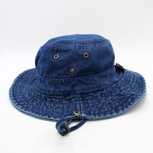 Chapéu safari denim worn estilo aventureiro