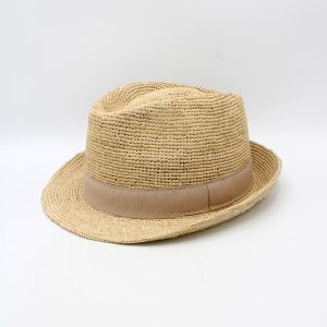 Chapéu ráfia trilby ajustável - disponível em várias cores