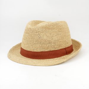 Chapéu ráfia trilby ajustável - disponível em várias cores