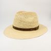Chapéu panamá equatoriana em palha natural com fita de couro