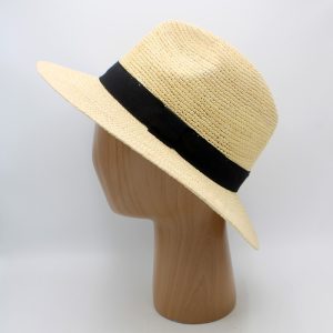 Chapéu de palha equatoriana paja toquilla — vista detalhe