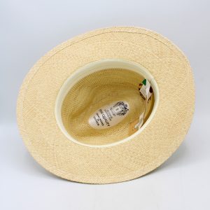 Chapéu de palha equatoriana paja toquilla — vista detalhe