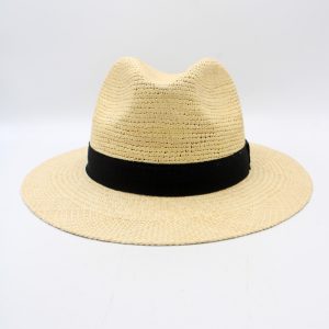 Chapéu de palha equatoriana paja toquilla — vista detalhe