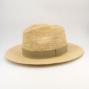Chapéu de palha equatoriana paja toquilla — vista detalhe