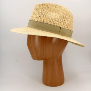 Chapéu de palha equatoriana paja toquilla — vista detalhe