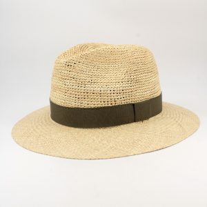 Chapéu de palha equatoriana paja toquilla — vista detalhe