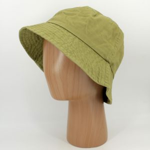 SKU 12959B — Chapéu bucket em cáqui, vista lateral
