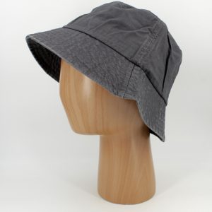 SKU 12959B — Chapéu bucket em cinzento-escuro, vista lateral