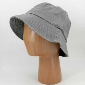 SKU 12959B — Chapéu bucket em cinzento, vista lateral