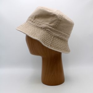 SKU 15264C — Chapéu bucket bege-claro, vista lateral