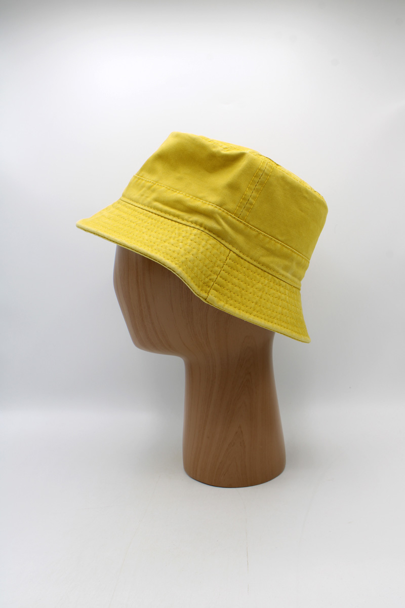 SKU 15264C — Chapéu bucket amarelo, vista lateral