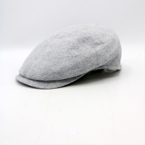 SKU 18520G — Boné Piquet Gatsby cinzento, vista lateral sobre fundo branco.