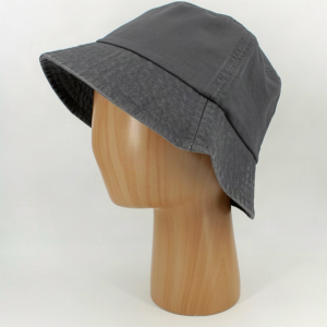 SKU 12959B — Chapéu bucket em cinzento-escuro, vista lateral