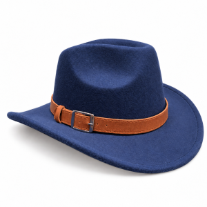 SKU 17004 — chapéu cowboy de aba média com fita